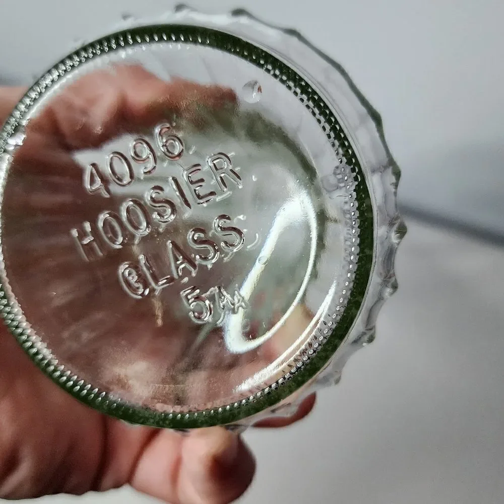 Vintage Hooster Glass Clear Glass Bud Vase Ribbed Pattern  9